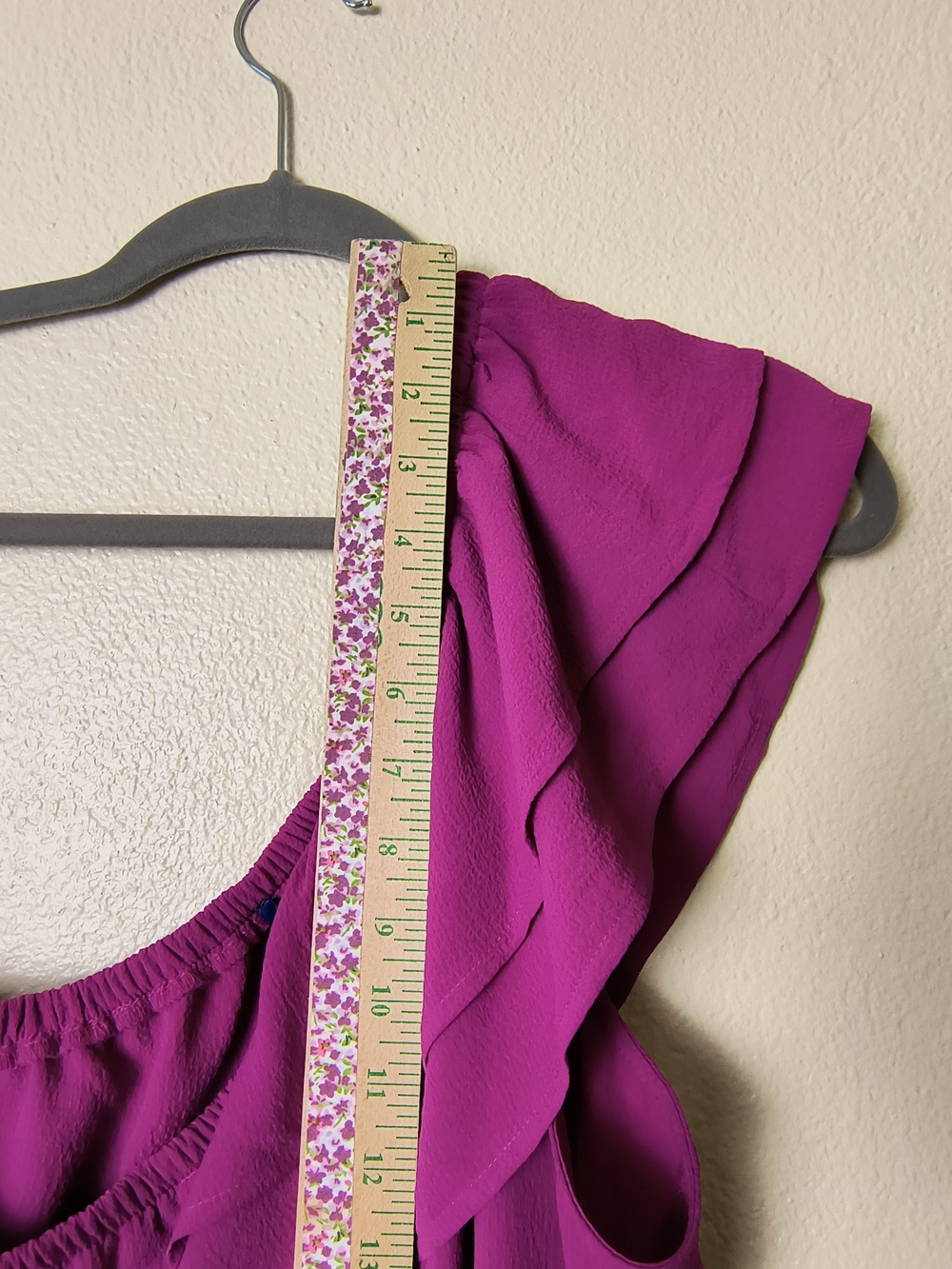 Apt. 9 XL Fuchsia One-Shoulder Top - Picture 10 of 11